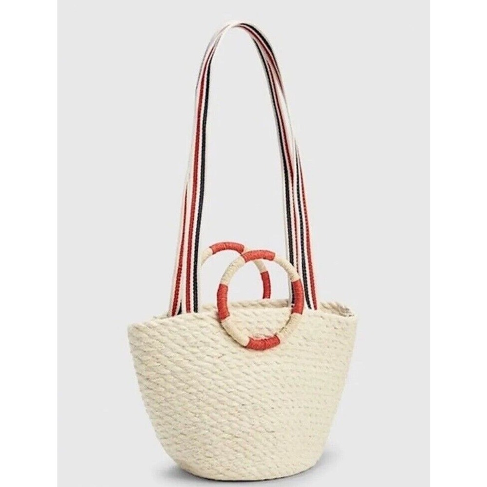 GAP Mini Jute Bag Cream - Red - Blue Vacation, Holiday, Memorial Day, 4th July